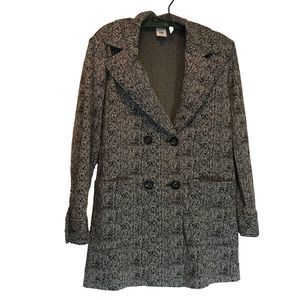 CAbi  Gray Herringbone Tweed Jacket Blazer M